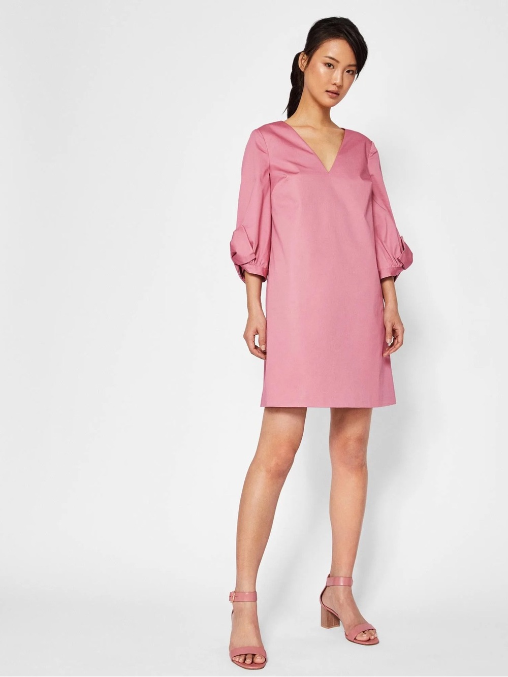 Ted Baker Rose Solyane Bow Detail Tunic Mini Dress